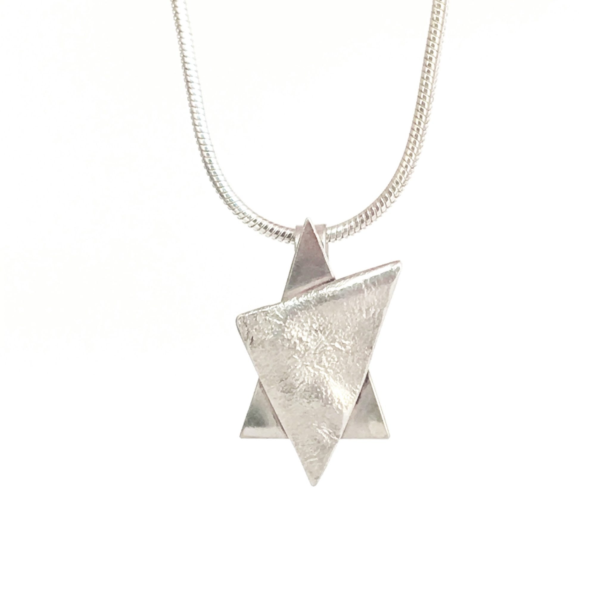 Gucci 925 Silver Star of David Jewish Symbol Necklace 13g32 at 1stDibs