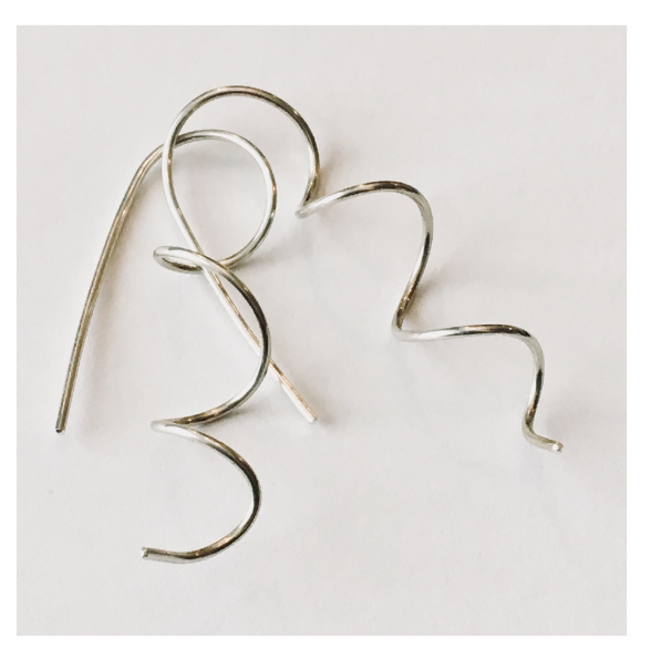 Virtual Jewelry Making Class – Modern Wire Earrings – Silver
